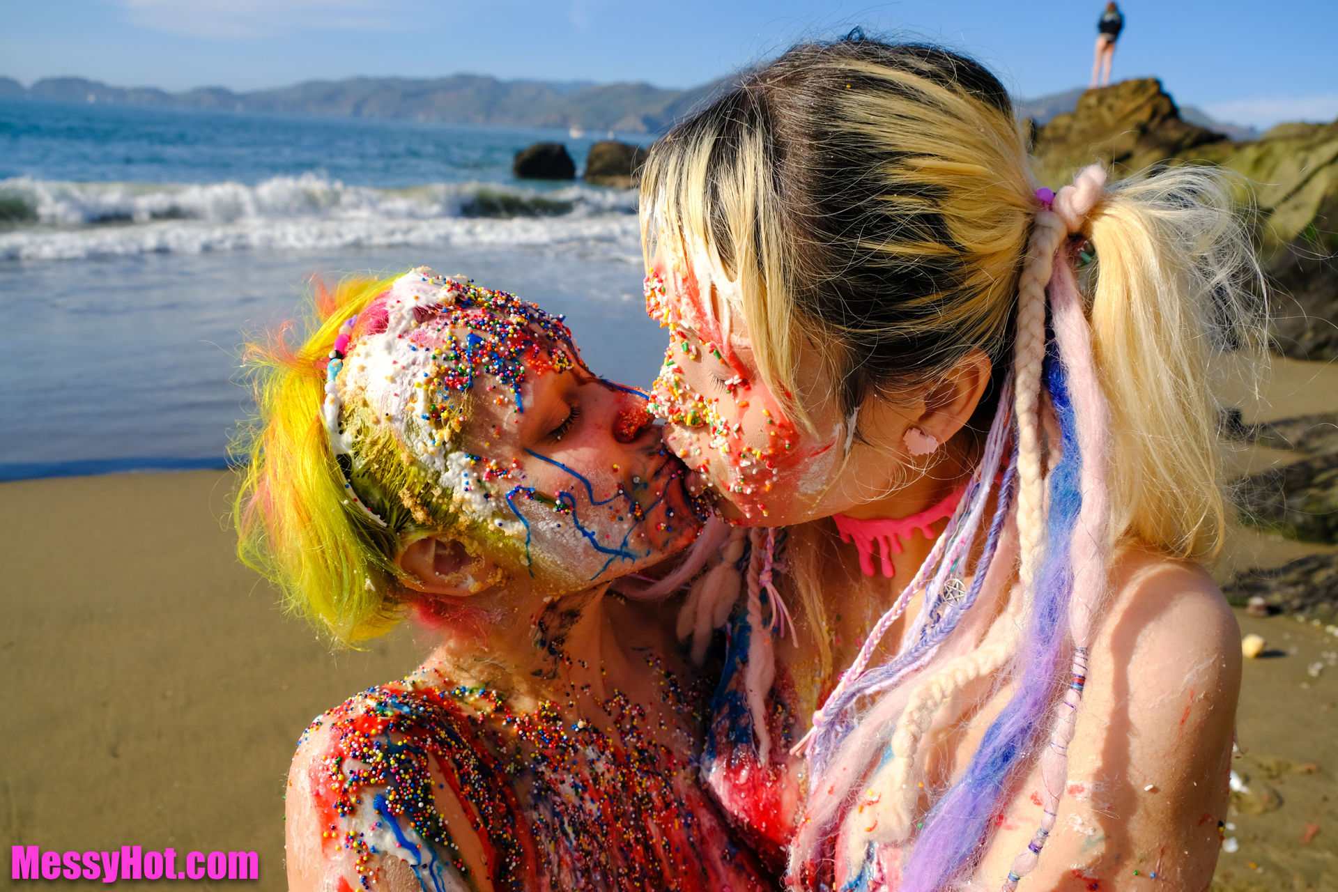 Audra and Marron Sploshing on a Nude Beach: - UMD