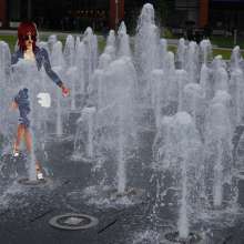 soakinJo: Soakin Jo in the Piccadilly Gardens Fountains