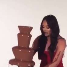 BournemouthWammer: Charlotte Crosby chocolate fountain