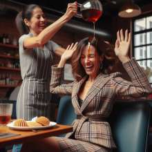 AW2: A couple of mischievous waitresses doing their thing