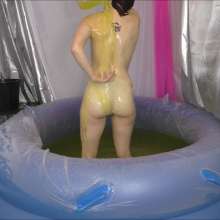 CandyCustard: Ari sneaks into the deep gunge pool after hours