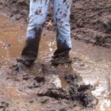 Luv_Messy_Girls: Barefoot fun in the muck on Saturday!  I love mud season.