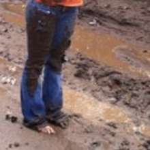 Luv_Messy_Girls: Barefoot fun in the muck on Saturday!  I love mud season.