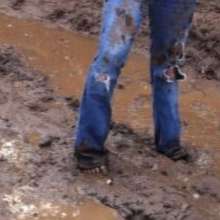 Luv_Messy_Girls: Barefoot fun in the muck on Saturday!  I love mud season.