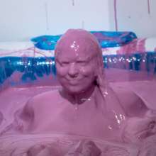 CandyCustard: Jezebelle pvc and nude gunge bath photoset