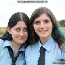 DungeonMasterOne: Langstonedale: Maude and Rosemary in a school uniform mud fest!