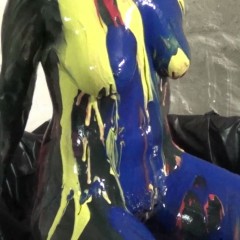 Stella: Stella messes herself up in a variety of colored paint and shaving foam