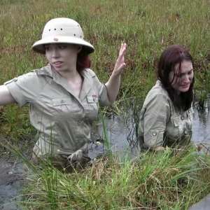DIDVP_Leila: Sarah and Ludella walk in a quaking bog in wellies