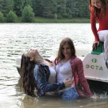 ufa217: Elena, Greta and Marianna have fun in the lake.